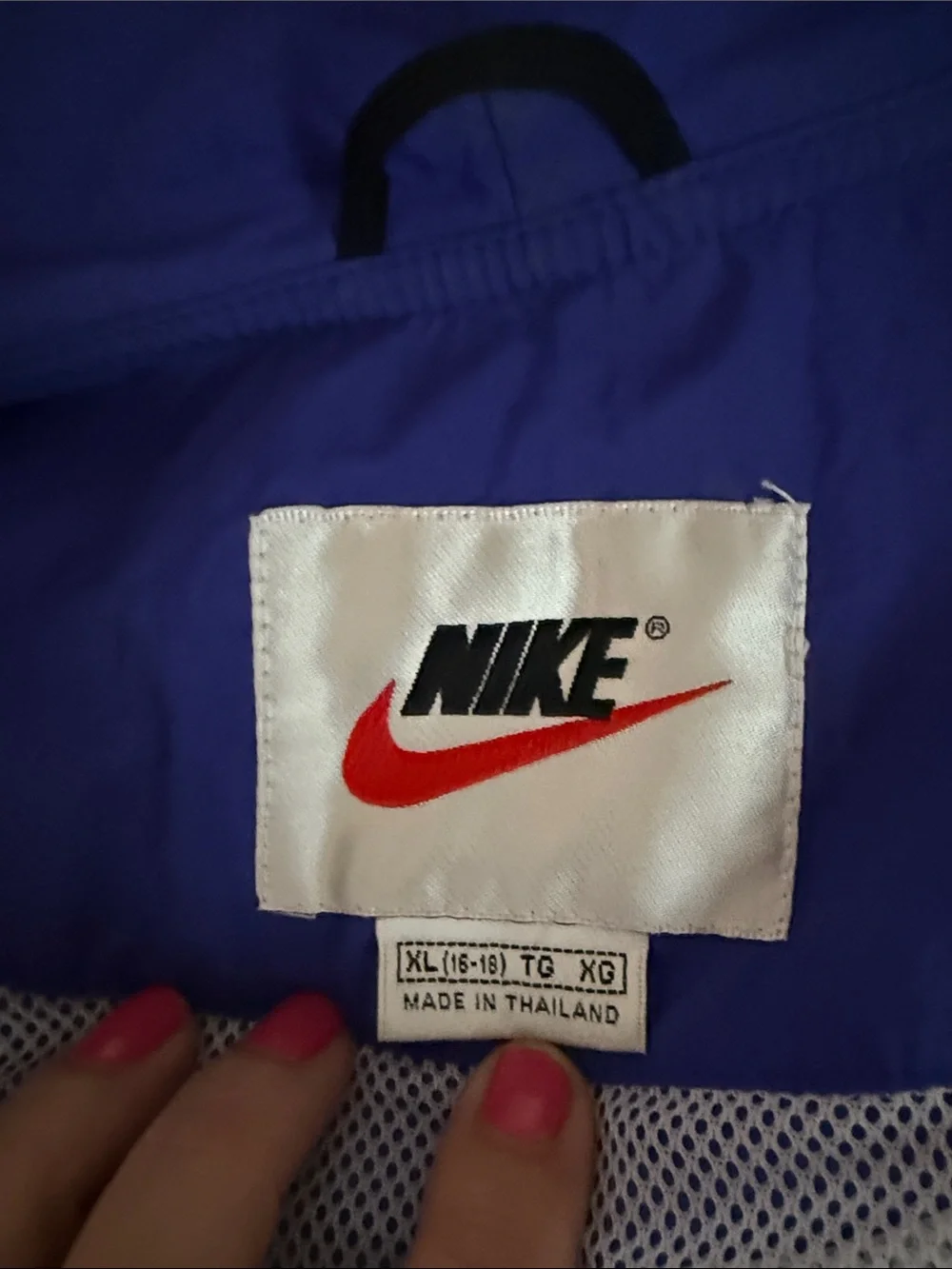 Vintage 90s Nike Blue Windbreaker Jacket Youth XL 16-18